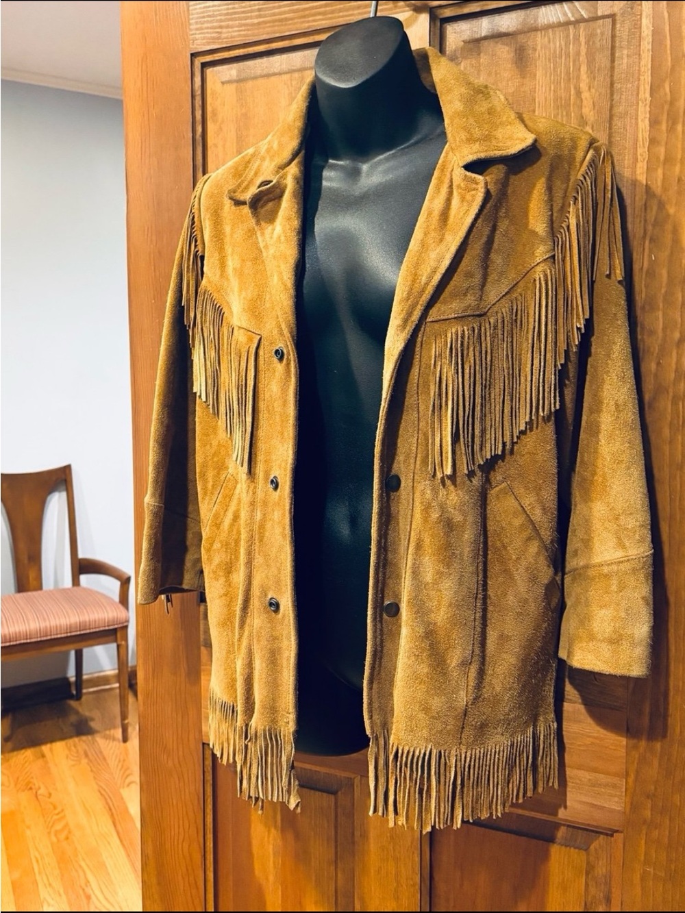 Vintage EXCELLED NEW YORK Leather Fringe Jacket - Picture 8 of 9